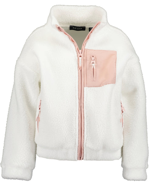 Blue Seven Girls Ful Zip Fleece Jacket – White 764718